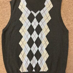 Izod Men’s 100% Cotton Argyle Sweater Vest size XL